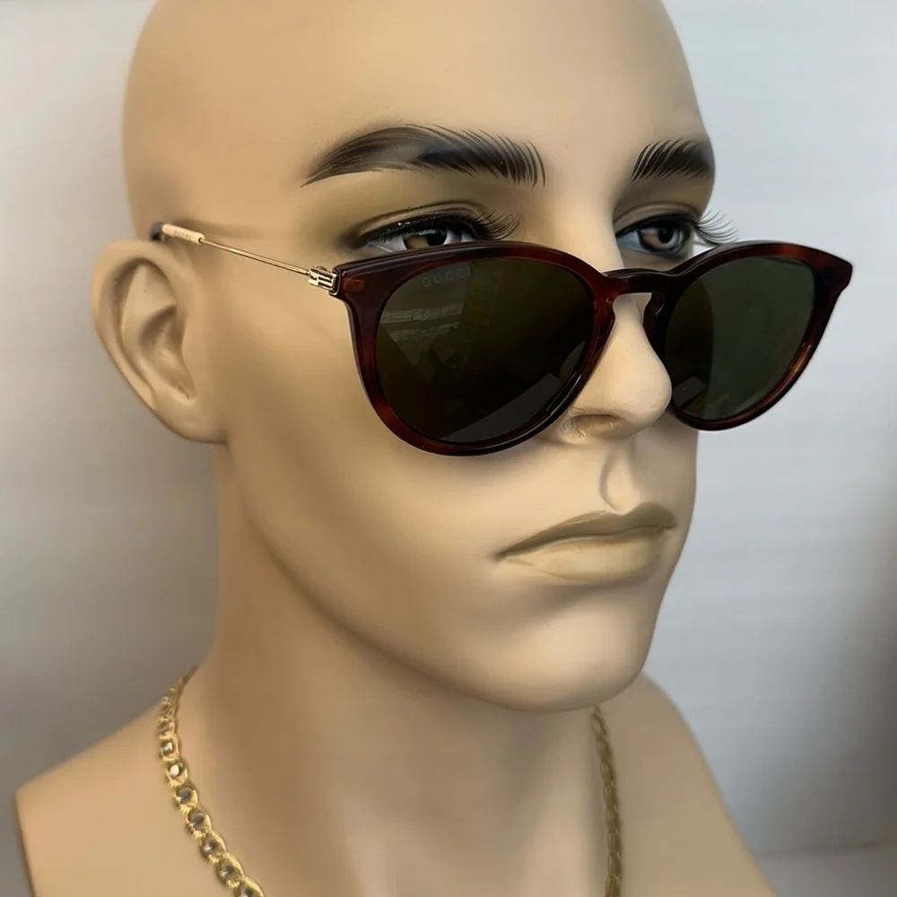 New - Authentic Gucci GG1048S 002 Round Sunglasses